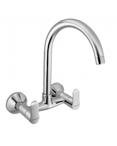 Viva Wall Mounted Gooseneck Sink Mixer